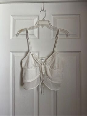 White Tie-Front Camisole Top